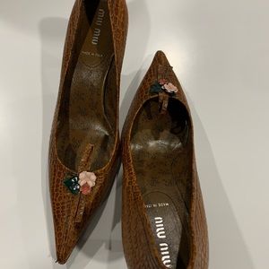 Mui Mui by Prada pointed toe shoes